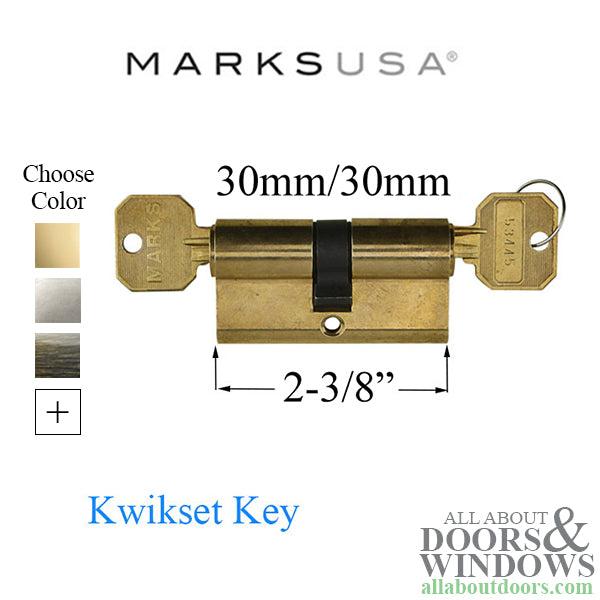 Marks Euro Slimline Keyed Profile Cylinder Kwikset Doubled Keyed Profile Cylinder - Marks Euro Slimline Keyed Profile Cylinder Kwikset Doubled Keyed Profile Cylinder