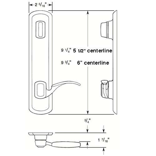 1200 Series Lock 6 inch  Hole Spacing - Discontinued - 1200 Series Lock 6 inch  Hole Spacing - Discontinued