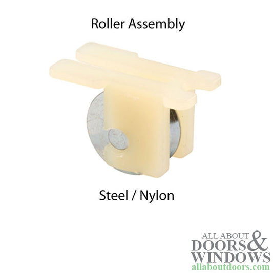 Roller Assembly (Grooved) - Sliding Windows, Nylon / Steel