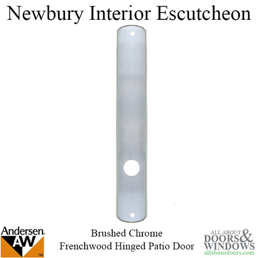 Newbury Interior Passive Escutcheon Plate - Brushed Chrome