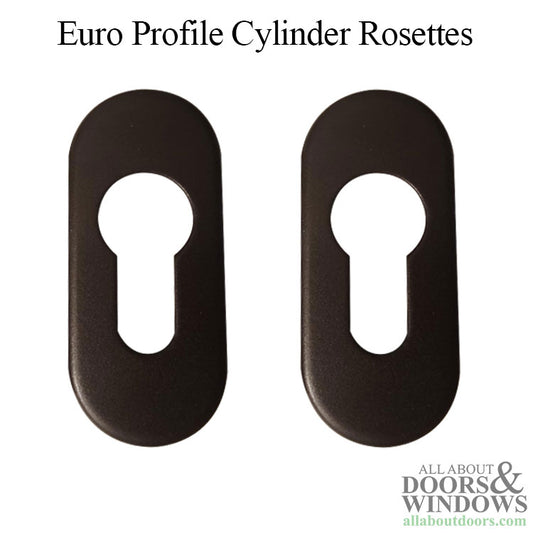 Euro Profile Key Cylinder Cover Escutcheon Plate - Rustic Umber