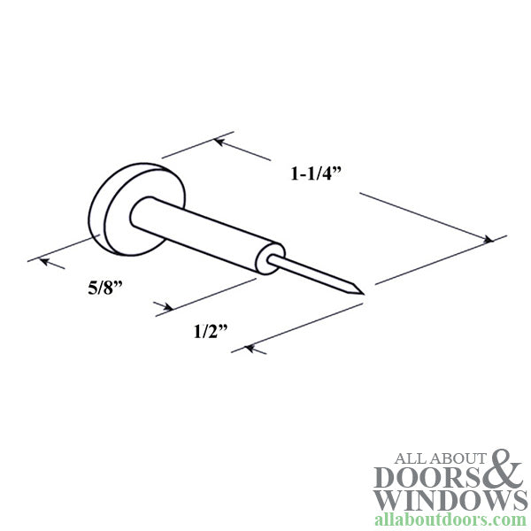 1-1-4 Inch Window Grid Retainer Pin - Clear Plastic - 1-1-4 Inch Window Grid Retainer Pin - Clear Plastic