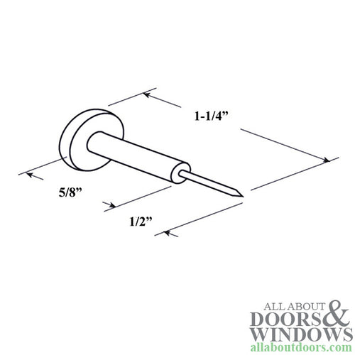 1-1-4 Inch Window Grid Retainer Pin - Clear Plastic - 1-1-4 Inch Window Grid Retainer Pin - Clear Plastic