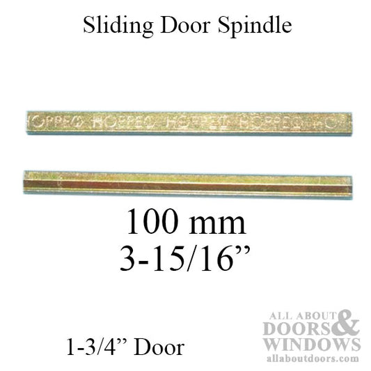 Spindle, 100mm for Fuhr sliding door, 1-3/4" Thick Door