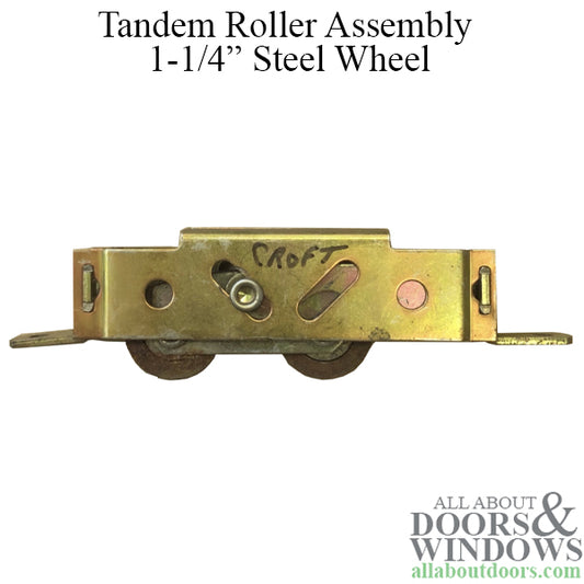 Croft Vicksburg Vinyl Sliding Patio Glass Door Roller Assembly Adjustable Steel Housing 1.125 Inch Steel Wheel Diameter
