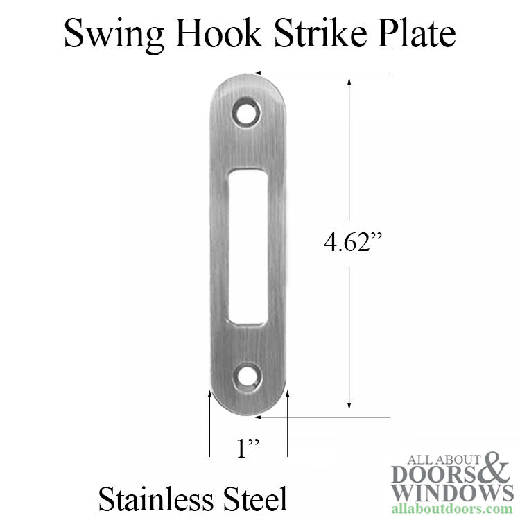 Hoppe Strike Plate for Swing Hook Stainless Steel - Hoppe Strike Plate for Swing Hook Stainless Steel