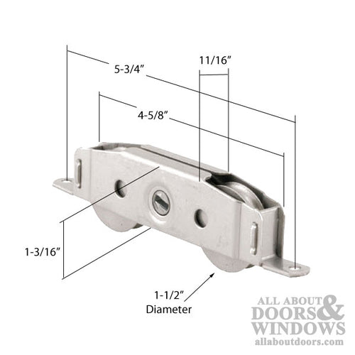 Sliding Door Tandem Roller Dual Wheel with Steel Housing 1.5 Inch Steel Wheel Diameter - Sliding Door Tandem Roller Dual Wheel with Steel Housing 1.5 Inch Steel Wheel Diameter
