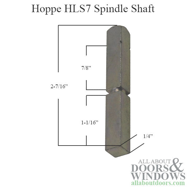 Hoppe HLS7 Spindle Shaft, 5/16 x 2-1/2