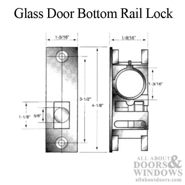 Bottom Rail Lock, 1-9/16