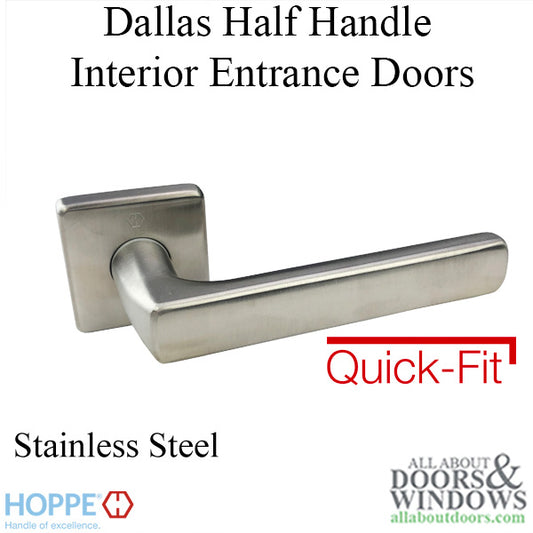 Hoppe Dallas Half Handle for Interior Entrance Doors - Stainless Steel