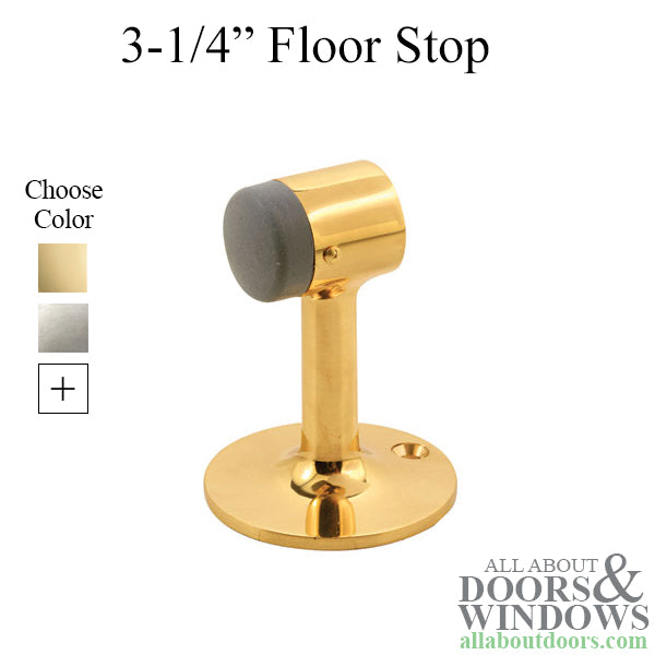 3-1/4 Inch Long Floor Stop - Choose Color - 3-1/4 Inch Long Floor Stop - Choose Color