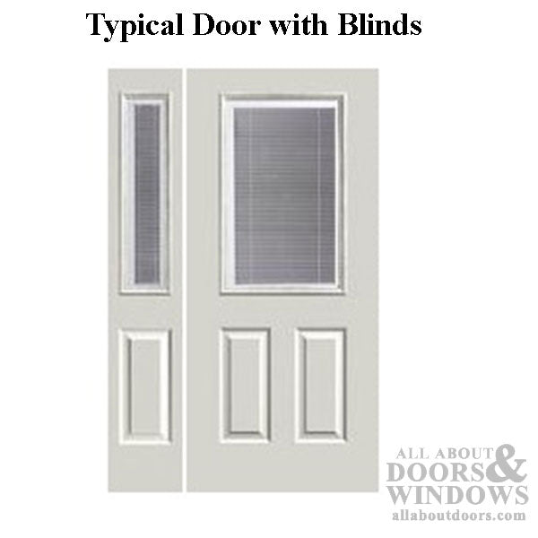 Therma-Tru 8 X 36 x 1/2, 1-Lite door glass & surround with Internal blinds - Therma-Tru 8 X 36 x 1/2, 1-Lite door glass & surround with Internal blinds