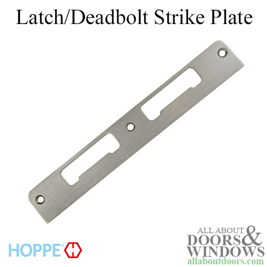 Latch & Deadbolt Strike Plate, 1.30 x 8.82 Flat - Satin Nickel