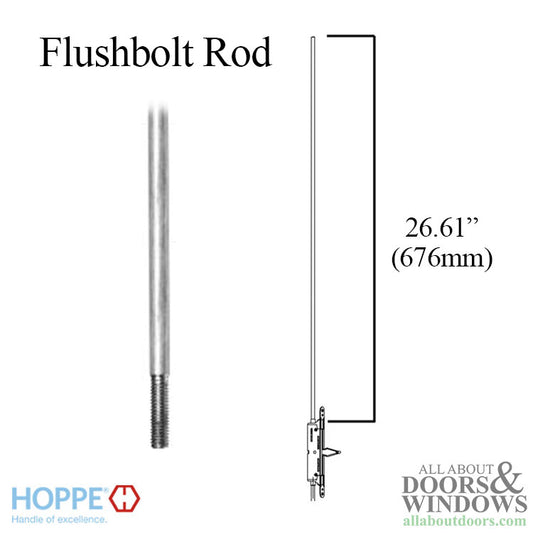 HLS Rod only; M8, .374" x 26.61" Rod for Inactive Door