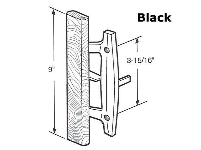 Inside Handle, 3-15/16 holes, Sliding Patio Door -  Choose Color - Inside Handle, 3-15/16 holes, Sliding Patio Door -  Choose Color