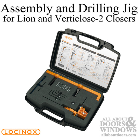 Locinox Assembly and Drill Jig for Lion and Verticlose-2 Gate Closers