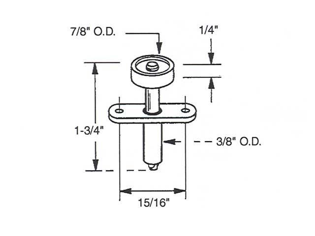 Spring-Loaded Guide Roller with Nails - Spring-Loaded Guide Roller with Nails