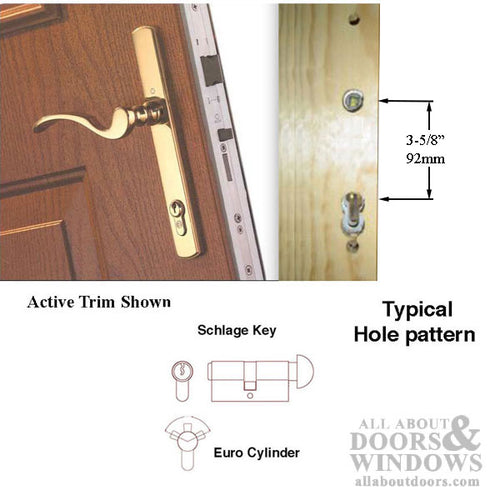 Multipoint Lock Curved Lever Handleset - Multipoint Lock Curved Lever Handleset