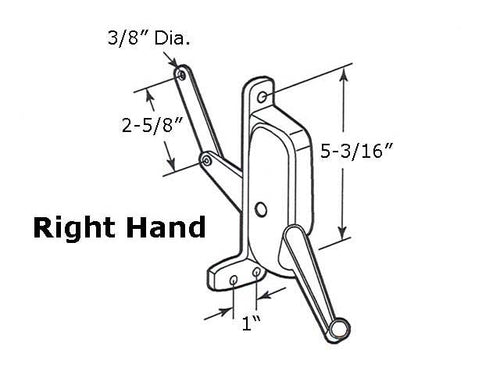 Operator, Type 2 Awning Window, Nu-Aire   RH 5-1/8 inch - Operator, Type 2 Awning Window, Nu-Aire   RH 5-1/8 inch