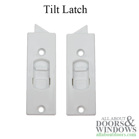 Tilt Latch - Vinyl Window Tilt Latch Hardware, Vinyl - White - Pair