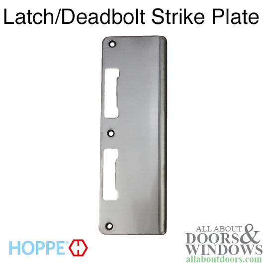 Strike Plate, PC0024N, Extra Wide Latch & Deadbolt  2.94 x 8.82 - Stainless