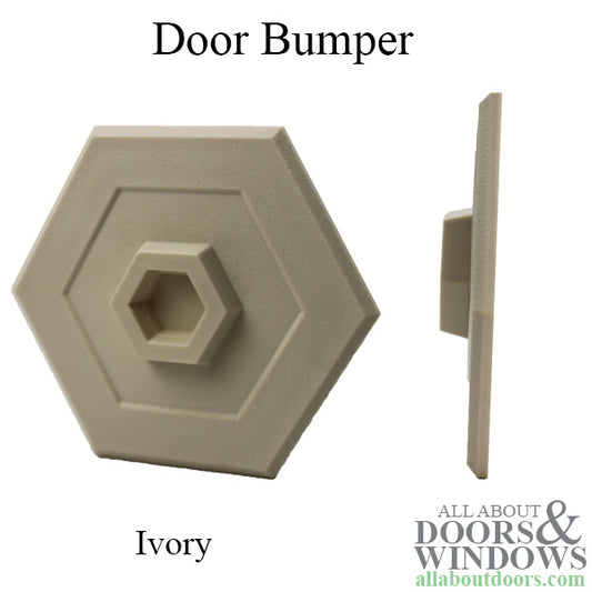 Door Bumper Self Adhesive White Vinyl Finish