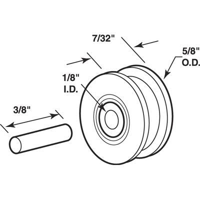 Roller (Grooved) - Sliding Windows, Nylon Ball Bearing - Nylon / Aluminum - Roller (Grooved) - Sliding Windows, Nylon Ball Bearing - Nylon / Aluminum