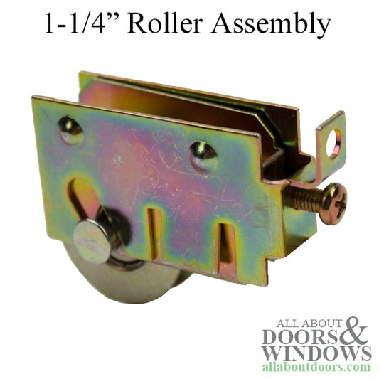 Rylock Sliding Door Roller With Steel Adjustable F Tab Housing With 1.25 Inch Steel Wheels