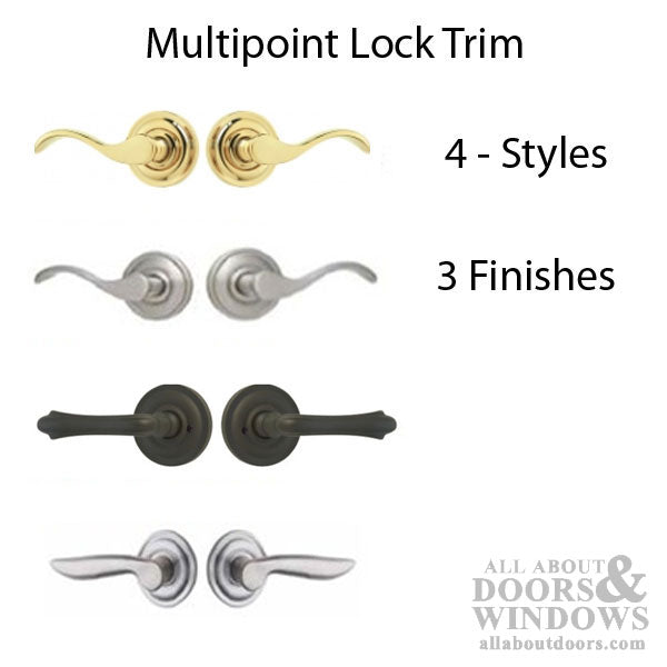 Multipoint Lock Trim Lever Door Handle Deadlocking Tongue and Bolt - Multipoint Lock Trim Lever Door Handle Deadlocking Tongue and Bolt