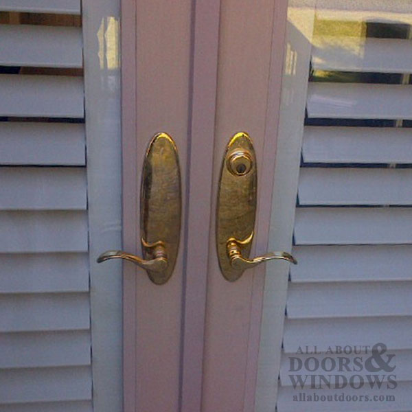 Citadel Peachtree Swing Double Door Handles - Polished Brass - Citadel Peachtree Swing Double Door Handles - Polished Brass