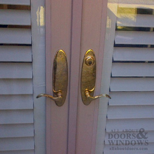 Citadel Peachtree Swing Double Door Handles - Polished Brass - Citadel Peachtree Swing Double Door Handles - Polished Brass