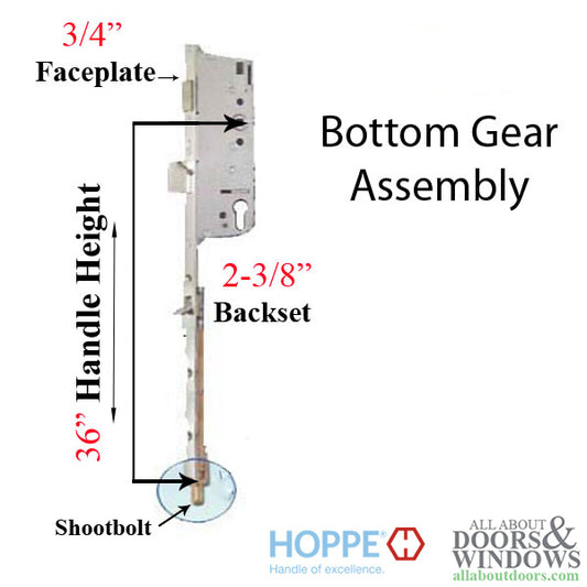 20mm Manual Gear, 60/92 Shootbolt, 1" D/B