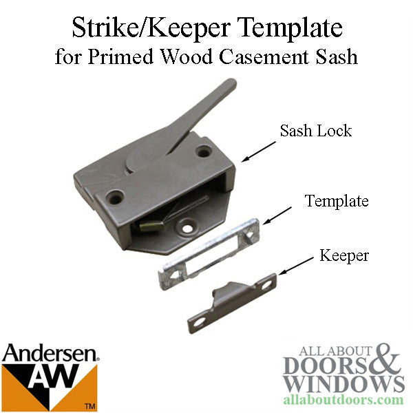 Andersen Casement Strike Keeper Template For Primed Wood Casement Sash - Andersen Casement Strike Keeper Template For Primed Wood Casement Sash