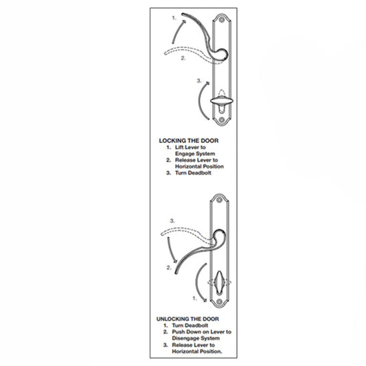 HLS9000 SWD Multipoint Operational Sticker, Left Hand, English, 3.5" x 11"