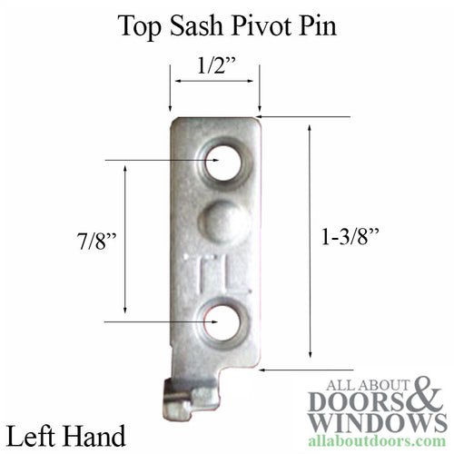 Top Sash Pivot Pin Left Hand - Top Sash Pivot Pin Left Hand