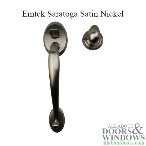 Emtek Saratoga Dummy Satin Nickel Handleset - Emtek Saratoga Dummy Satin Nickel Handleset