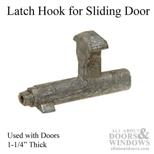 Latch Hook for Sliding Patio Door, 1-1/4 Inch, Die-cast Finish