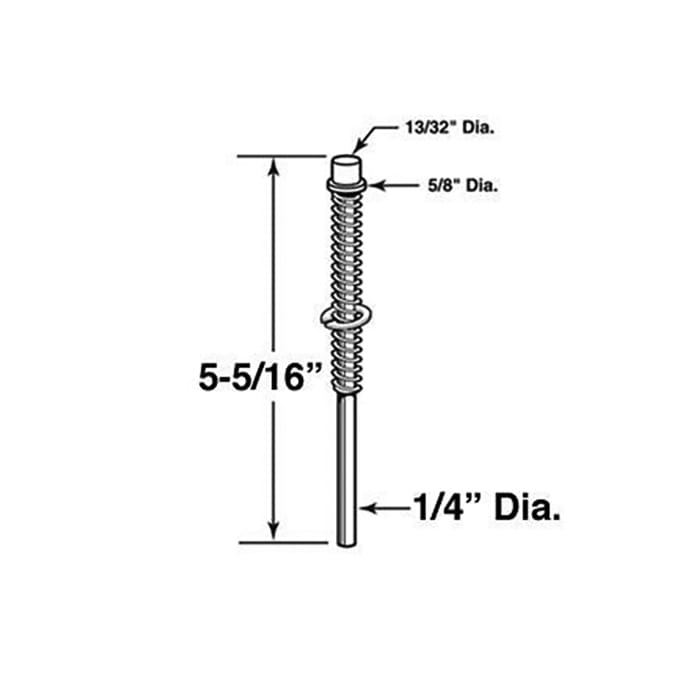 Leigh Top Pivot Rod, 1/4 Diameter , Guide Pin  w/ Plastic Cap & Spring - Leigh Top Pivot Rod, 1/4 Diameter , Guide Pin  w/ Plastic Cap & Spring
