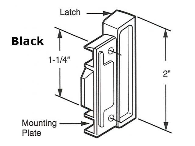 Latch and Pull - Vinyl and Aluminum Hardware, Plastic - Black - Latch and Pull - Vinyl and Aluminum Hardware, Plastic - Black