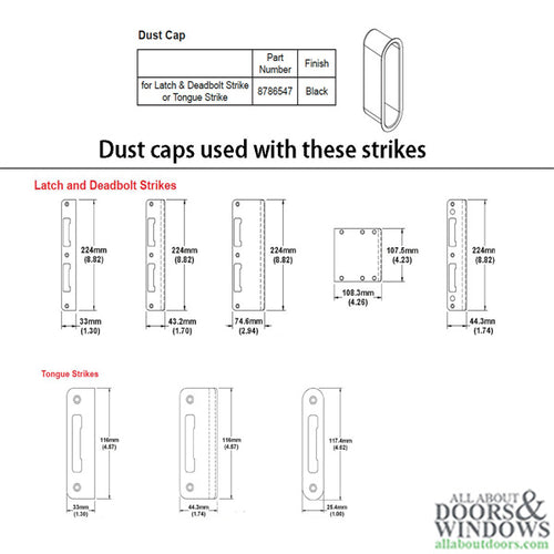 Strike Plate, PT0009N, Tongue curved lip 1.74 x 4.57 - Stainless Steel - Strike Plate, PT0009N, Tongue curved lip 1.74 x 4.57 - Stainless Steel