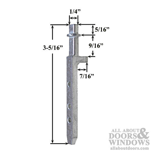Simonton 3-5/16 Inch 3 Hole Stop Pivot Bar - Simonton 3-5/16 Inch 3 Hole Stop Pivot Bar