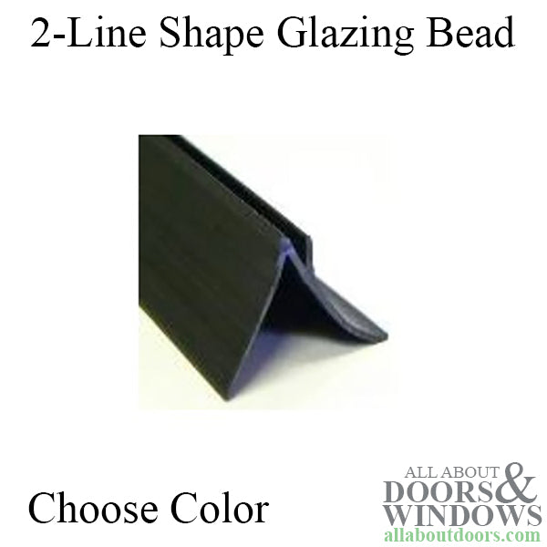 Glazing Bead, 2 line Shape 1510 / 1110 6’ - White or Tan - Glazing Bead, 2 line Shape 1510 / 1110 6’ - White or Tan