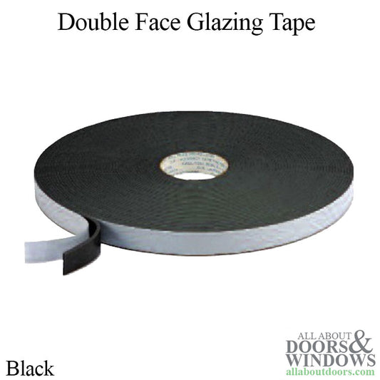 Double Face Glazing Tape  1/8" x 3/8", 100 ft roll - Black