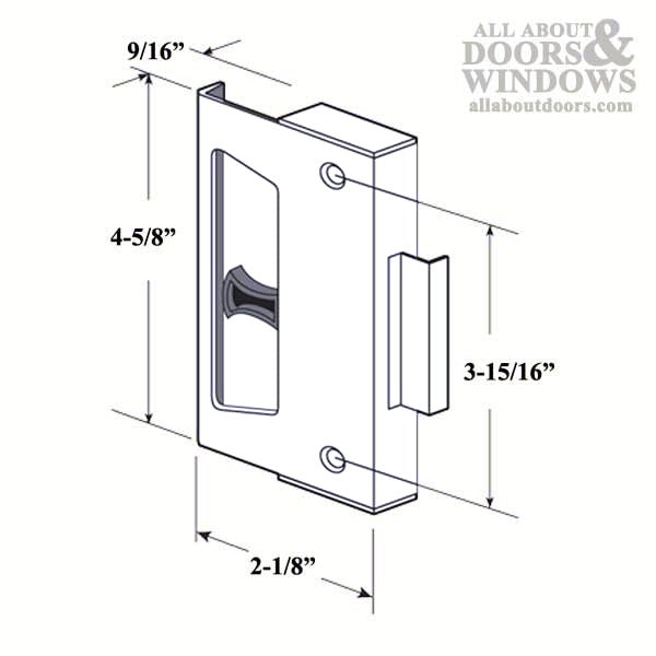 Non-Handed Clamp Style Latch & Pull for Sliding Screen Door - Black - Non-Handed Clamp Style Latch & Pull for Sliding Screen Door - Black