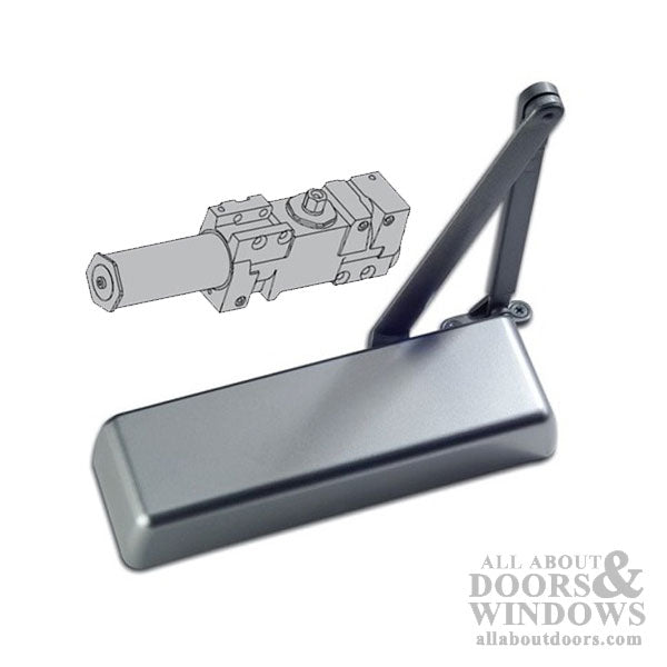 7101 BC DS Heavy Duty, 1-6 Automatic Door Closer - Aluminum Finish - 7101 BC DS Heavy Duty, 1-6 Automatic Door Closer - Aluminum Finish