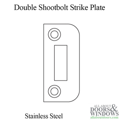 HOPPE Shootbolt Strike Plate Double Shootbolt Stainless Steel - HOPPE Shootbolt Strike Plate Double Shootbolt Stainless Steel