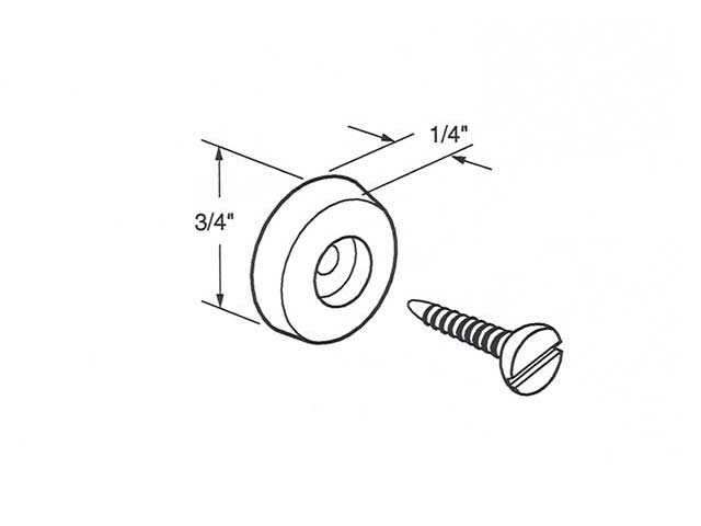 Shower Door Bumper 3/4 Inch Clear - Shower Door Bumper 3/4 Inch Clear