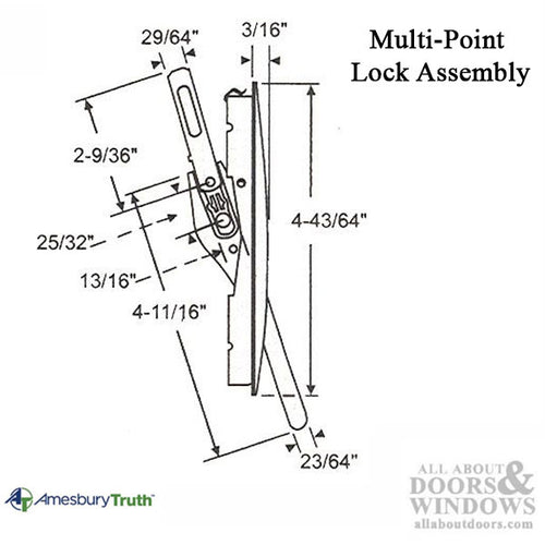 Truth Mirage Multi-Point Lock Assembly - White - Truth Mirage Multi-Point Lock Assembly - White