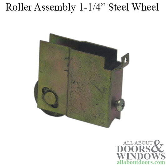Sliding Glass Door Roller For Mid Continental Doors 1.25 Inch Steel Roller With Adjustable F Tab Metal Housing