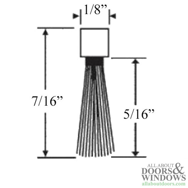 Weatherstrip For Commercial and Residential Doors Skirting Weather Seal .125 inch Backing and .375 Inch Pile - Weatherstrip For Commercial and Residential Doors Skirting Weather Seal .125 inch Backing and .375 Inch Pile